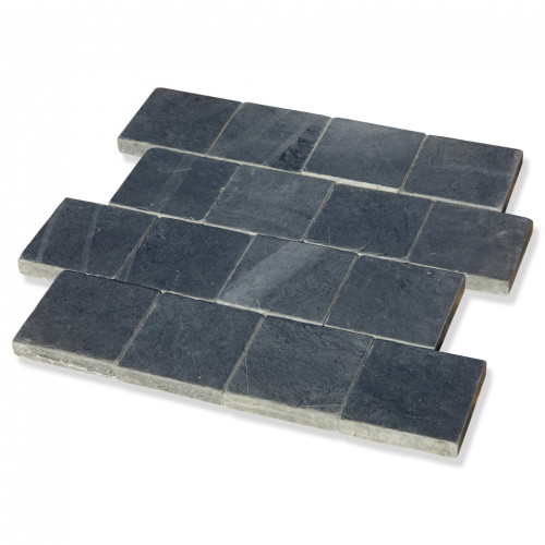 PAVÉ ARDOISE BLEUE NOIRE - VIEILLI...