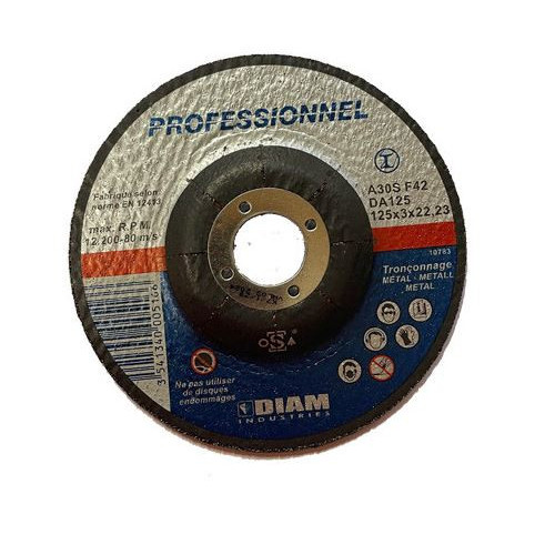 DISQUE ABRASIF ACIER DIAM 125 X 3 X...