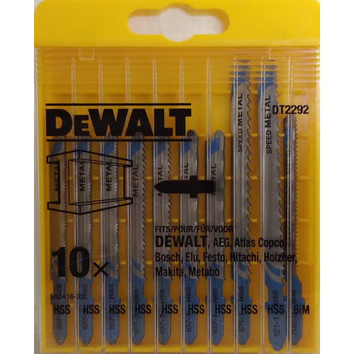 COFFRET 10 LAMES SCIE SAUTEUSE METAL