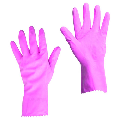 GANTS MENAGE LATEX ROSE (TAILLE...