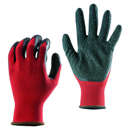 GANTS NYLON ENDUITS LATEX ROUGE...