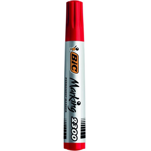 MARQUEUR PERMANENT ROUGE CORPS PLASTIQUE