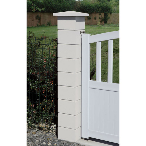 ELEMENT DE PILIER - LISSE UNI - 25CM...