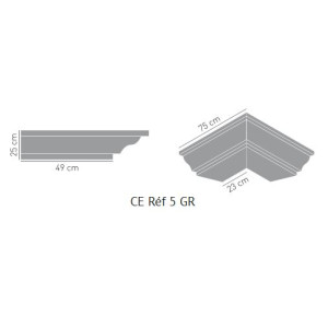 ANGLE CORNICHE BLANC (5GR)