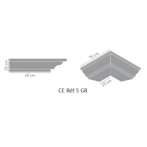 ANGLE CORNICHE BLANC (5GR)