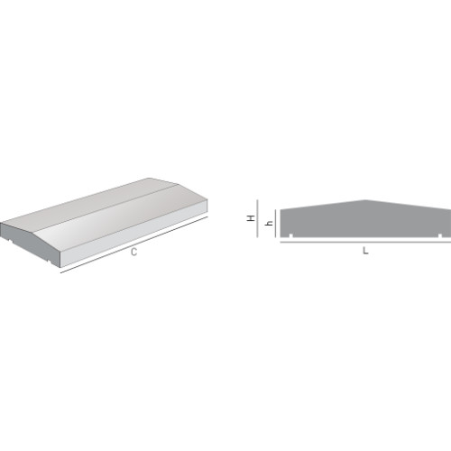 CHAPERON DE MUR 2 PENTES GRIS...